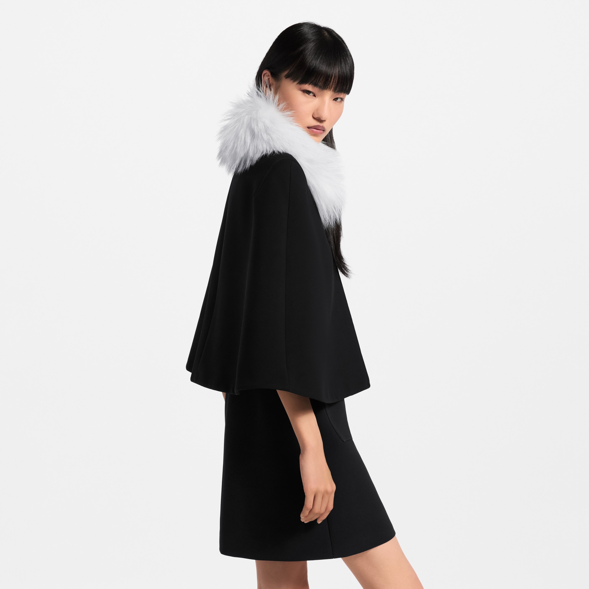 Fur Collar Zip-Up Cape - Women - Ready-to-Wear | LOUIS VUITTON ®